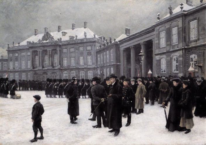 Paul Fischer. Changing of the Guards at Amalienborg Palace