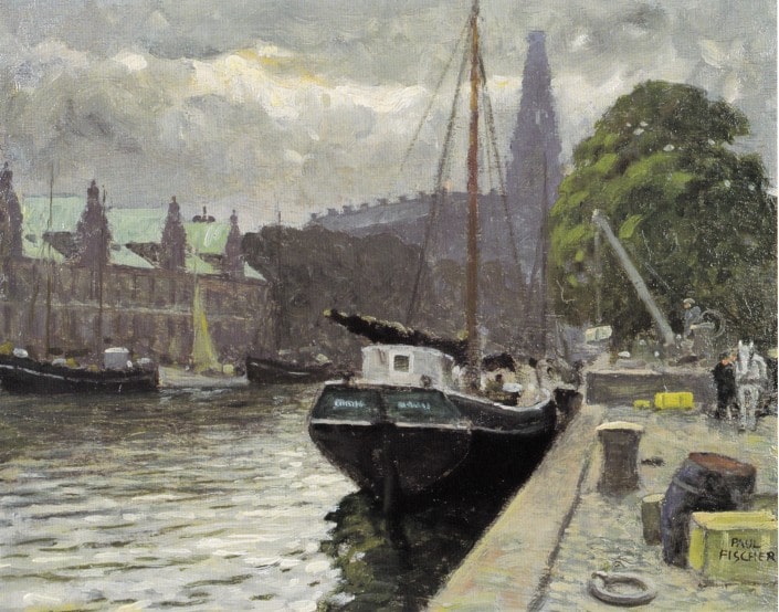 Paul Fischer. Holmens Kanal, Copenhagen