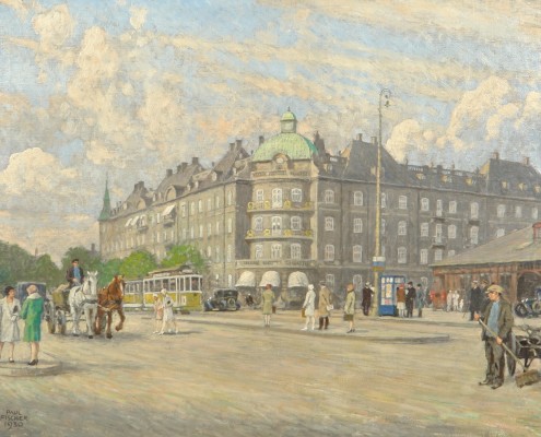 Paul Fischer. Summer day in Oslo Place