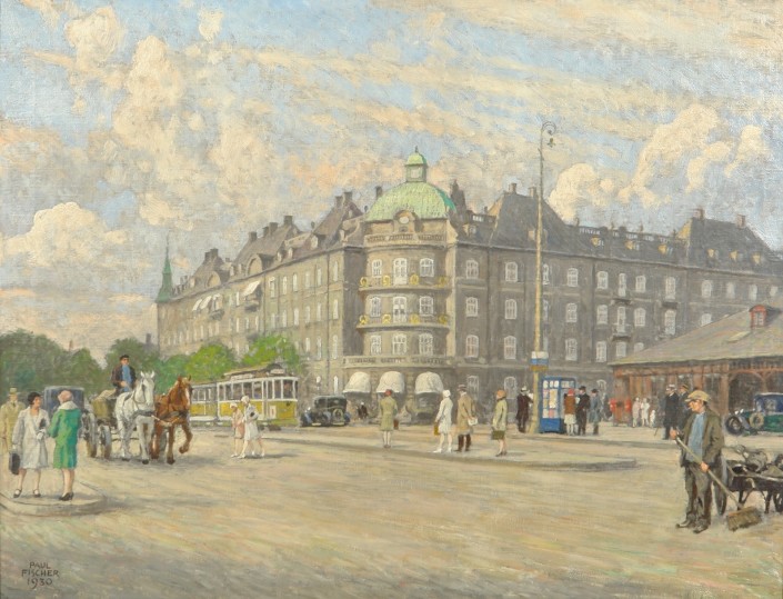 Paul Fischer. Summer day in Oslo Place