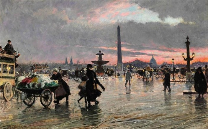 Poul Fischer. Place de la Concorde in Paris