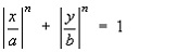Superellipse equation