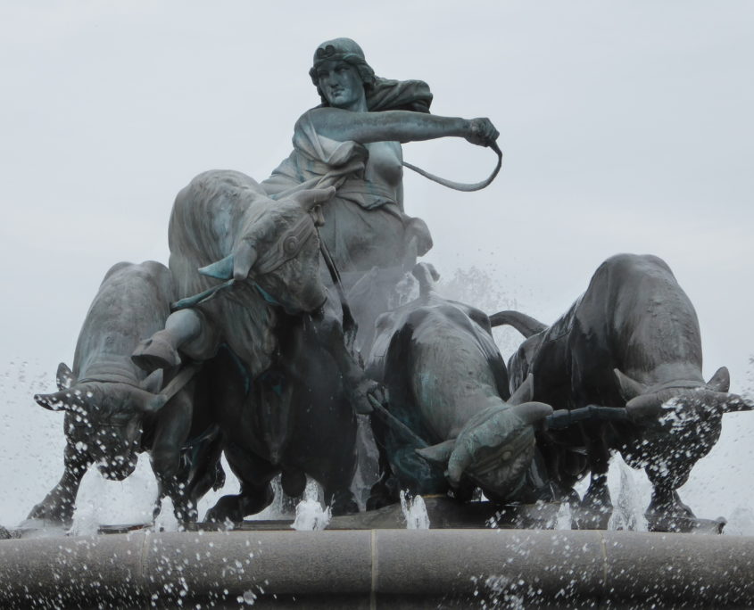 Gefion whipping the oxens - Gefion Fountain at Langelinie, Copenhagen, Denmark