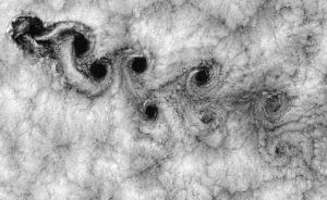 Chaos pattern - vortex street of clouds