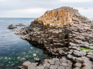 Cooled basalt at Giant's Causeway in Northern Ireland