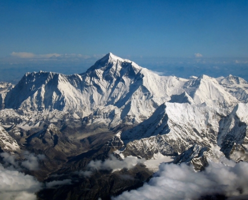 Mount Everest in the Himalayas
