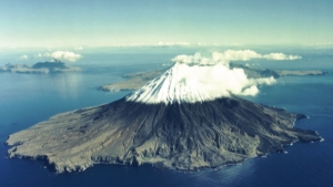 Volcano on the Aleutian Island in Alaska