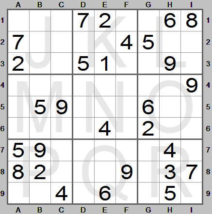 Easy sudoku made by Sudoku Instructions