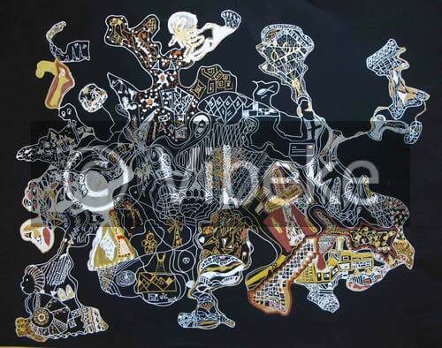 Vibekes Artwork - black and white abstract ink drawing 15