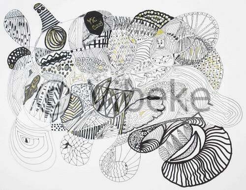 Vibekes Artwork - black and white abstract ink drawing 20