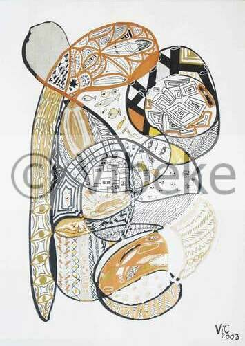 Vibekes Artwork - black and white abstract ink drawing 21