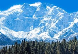 Nanga Parbat's Rupal face cliff