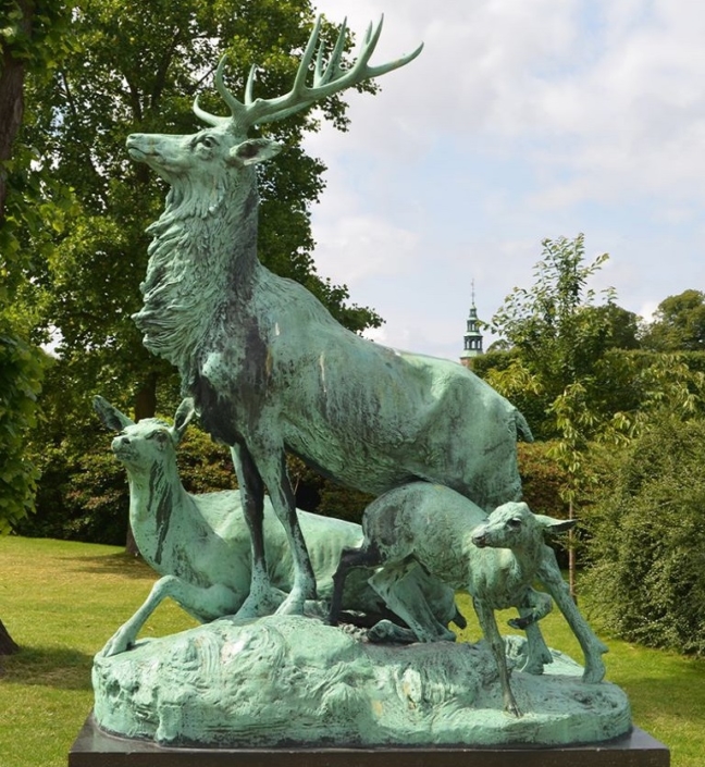 Group of Deer Sculpture in the King’s Garden, Copenhagen